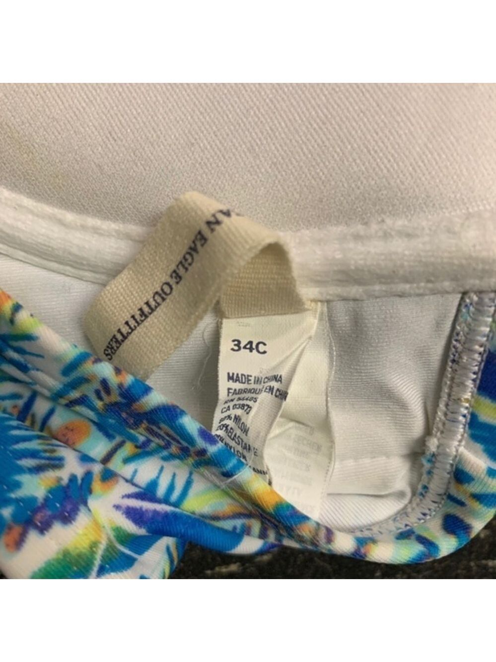 American Eagle Aztec Blue Bikini Top - Picture 3 of 3